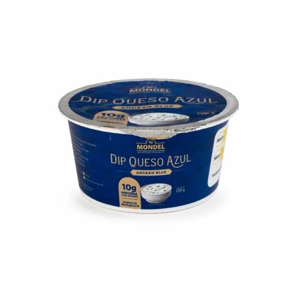 Dip de Queso Azul 150 g — Mondel Tarrina de Dip de Queso Azul 150 g de Mondel, crema untable de queso azul hecha en Ecuador