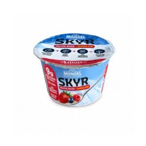 Skyr Frutos Rojos con Topping Quinoa Pop 108 g - Mondel | Mr. Cheese